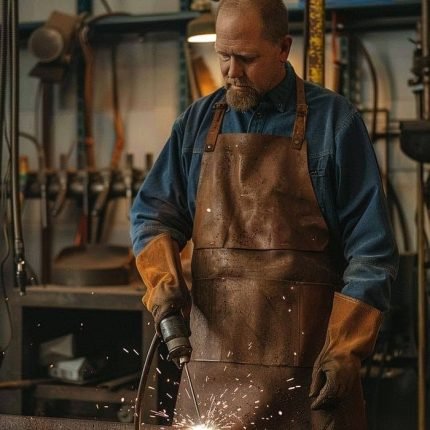 HeatProtector Welding Leather Apron