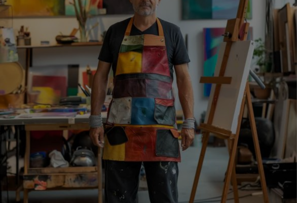 leather artistry aprons