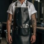 SnipArmor Matt Black Crazy Horse Leather Apron