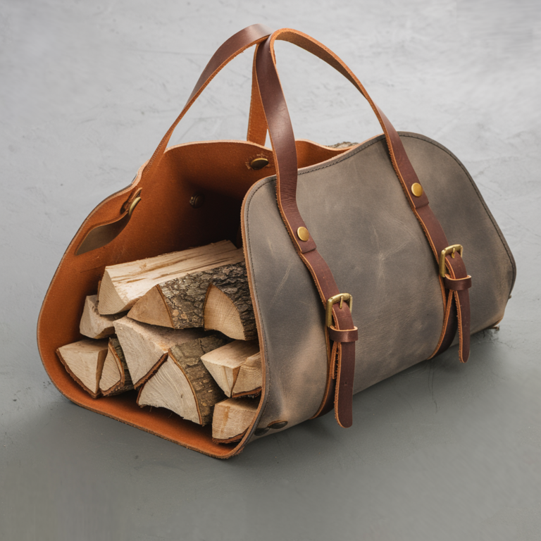 Bushcraft Tools Pull Up Leather Log Carrier