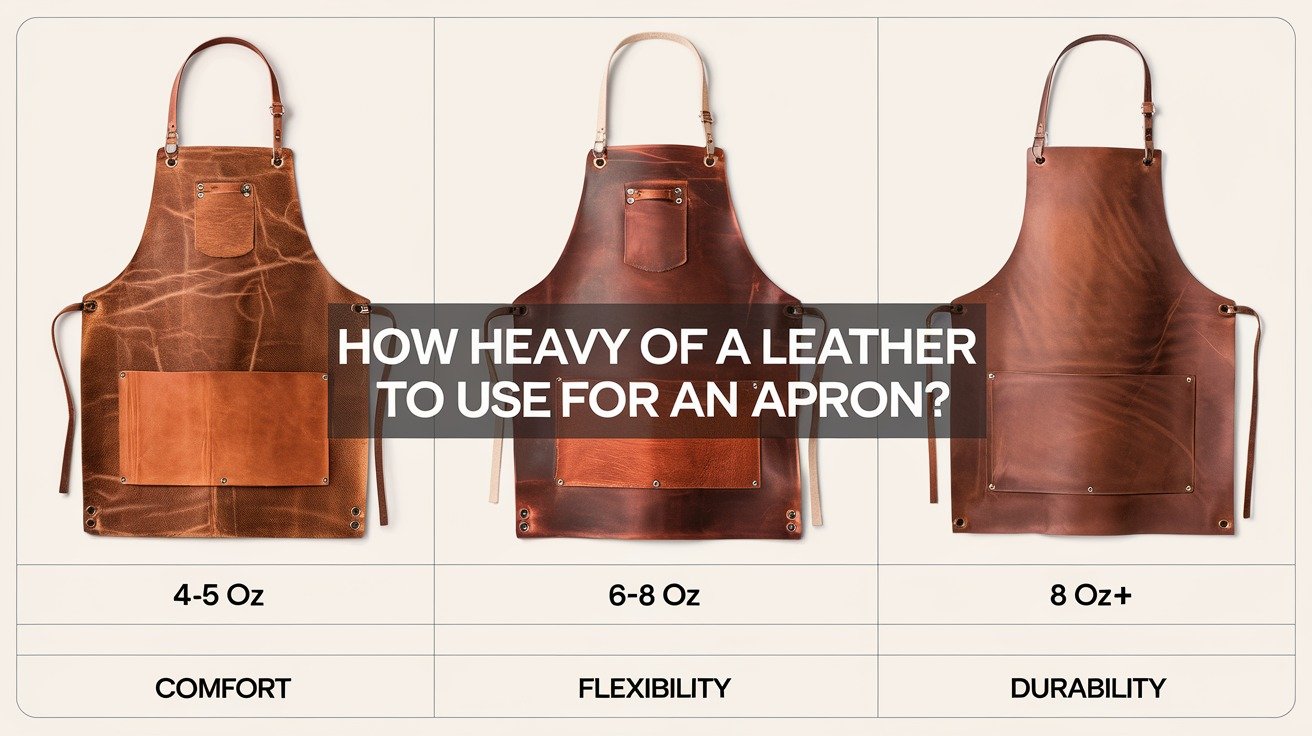 How heavy of a leather to use for an apron? 1 How heavy of a leather to use for an apron?