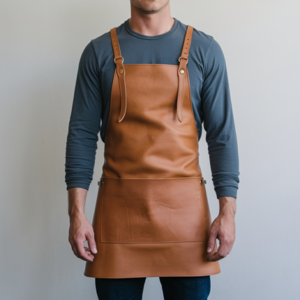 Ramsey 1 Pocket Brown Cowhide Leather Apron