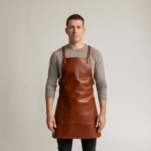 Why Do Chefs and BBQ Lovers Prefer Leather Aprons? 5 Grayson 2 Pocket Brown Cowhide Leather Apron