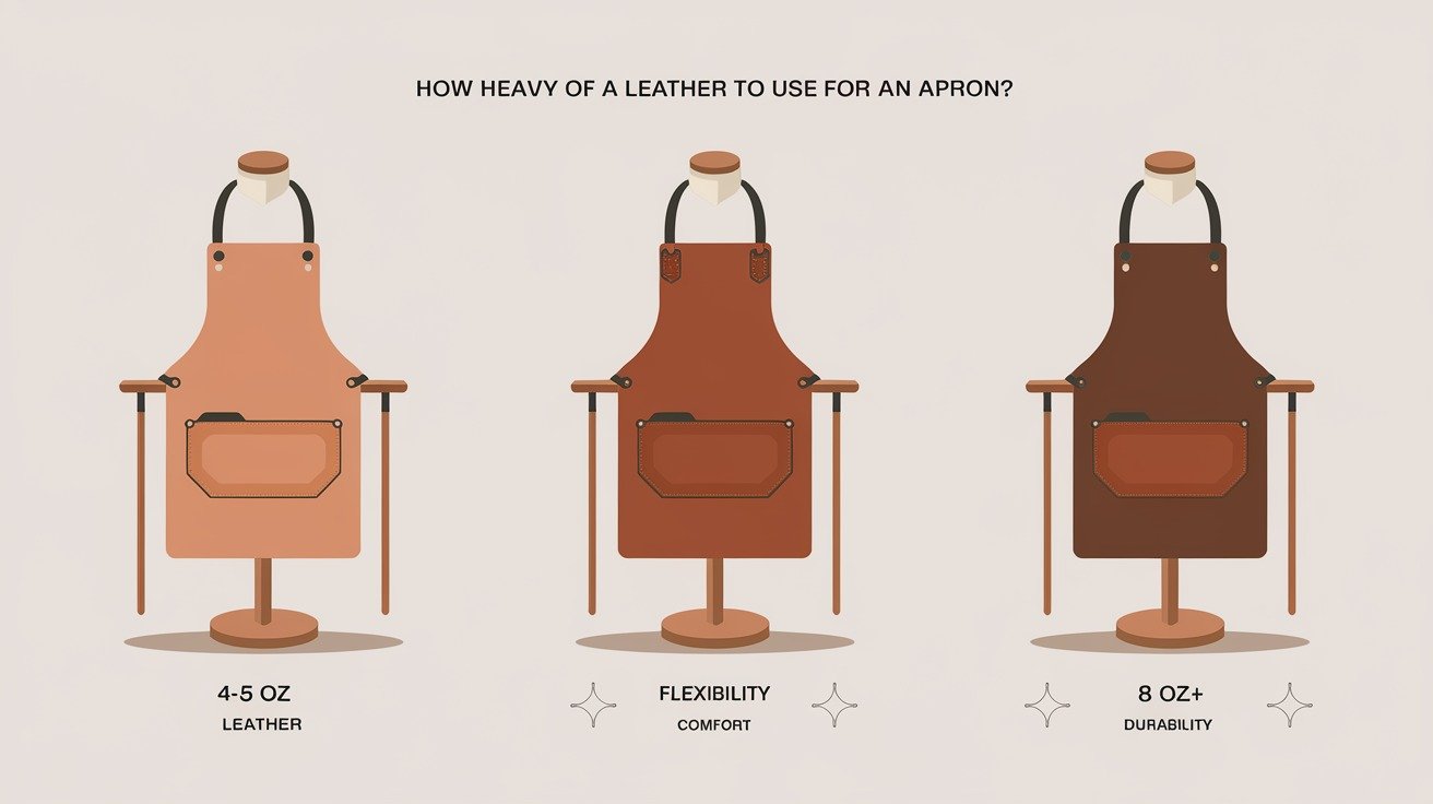 How heavy of a leather to use for an apron? 2 How heavy of a leather to use for an apron?