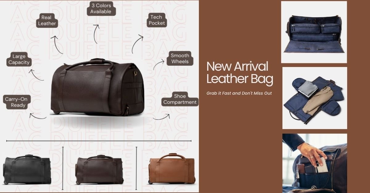 Apron Vogue NOVA Convertible Real Leather Duffle Bag – Regular
