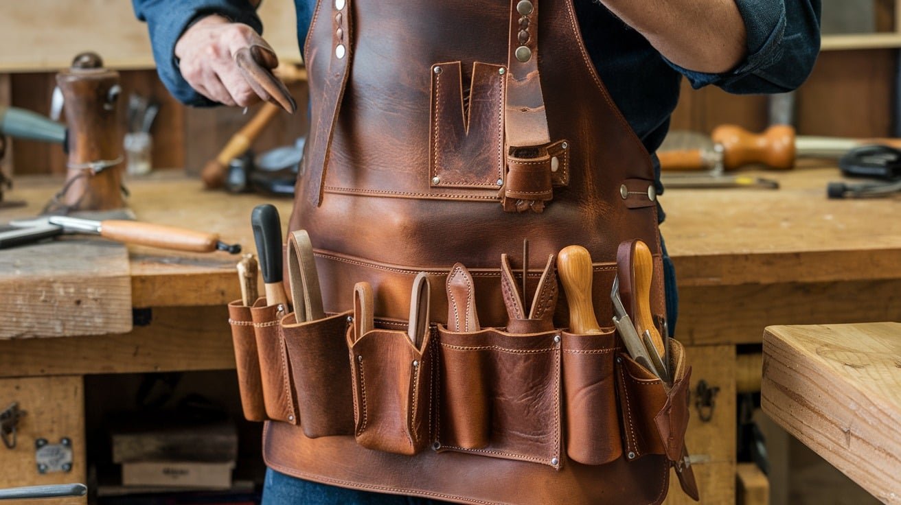 Durable Leather Work Apron for Professionals – Made to Last! 2 MIND-BLOWING LEATHER WORK APRON FOR PROFESSIONAL USE