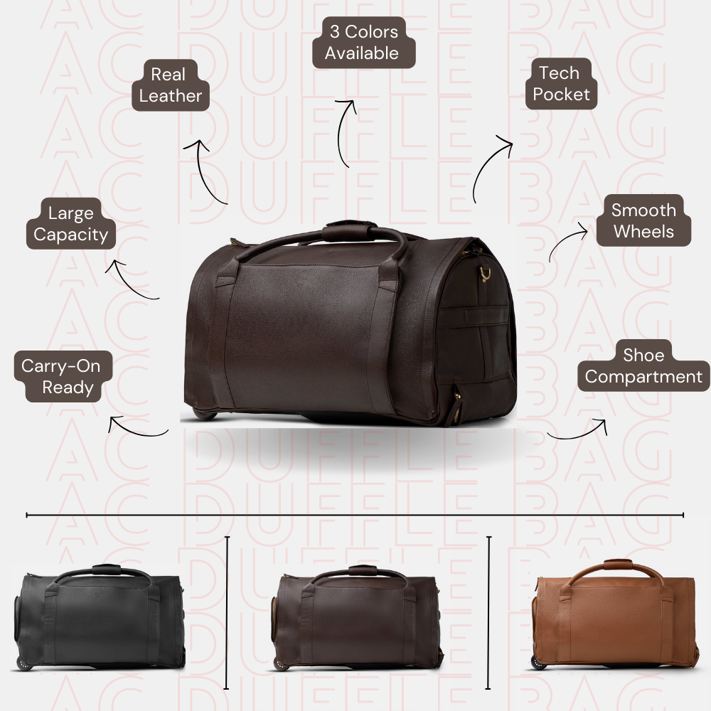 Real Leather (2) Apron Vogue NOVA Convertible Real Leather Duffle Bag - Regular - Image 1