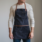 Holden Design Navy Goatskin Suede Apron