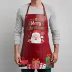 Christmas Red Eve Crazy Horse Leather Apron