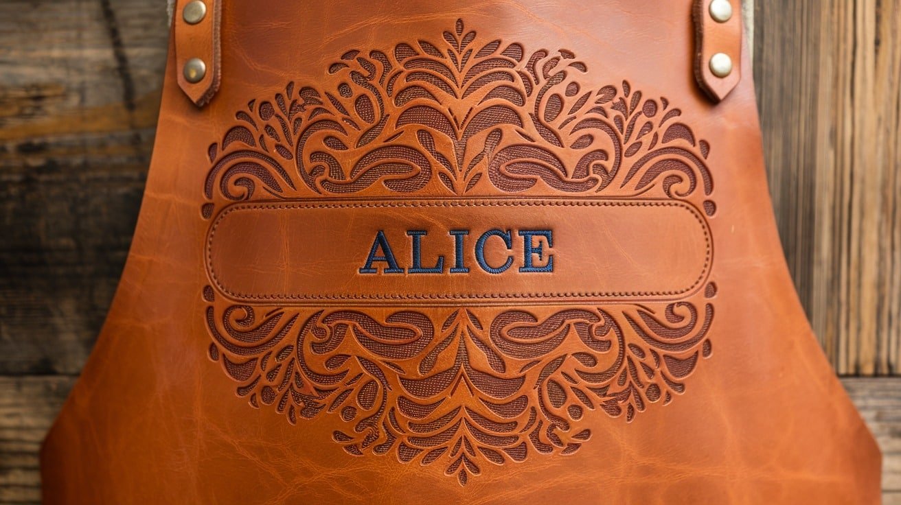 The Art of Personalization - Laser Cut Names on Leather Aprons 3 The Art of Personalization: Laser Cut Names on Leather Aprons