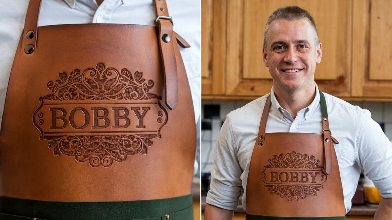The Art of Personalization - Laser Cut Names on Leather Aprons 1 The Art of Personalization: Laser Cut Names on Leather Aprons