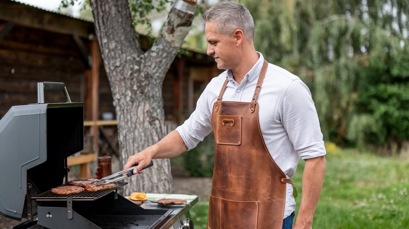 Leather Aprons for BBQ and Gastronomy - Combining Style, Durability, and Functionality 2 Leather Aprons for BBQ and Gastronomy: Combining Style, Durability, and Functionality