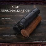 Magnetic Roll-up Leather Chess Set - Customizable Engraving Option for Travel and Gifts - Image 6