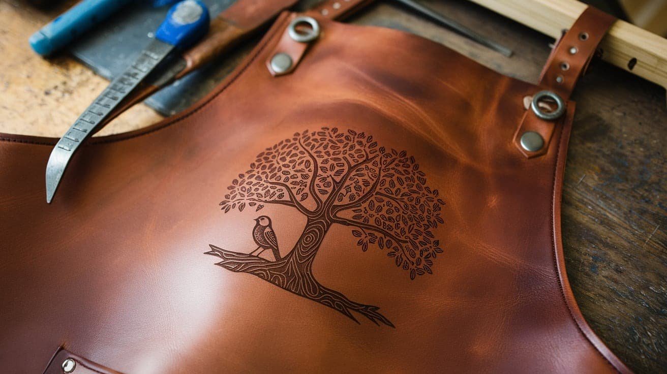 The True Beauty of Laser Engraving on Leather Aprons 3 The True Beauty of Laser Engraving on Leather Aprons
