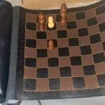 Magnetic Roll-up Leather Chess Set - Customizable Engraving Option for Travel and Gifts - Image 12