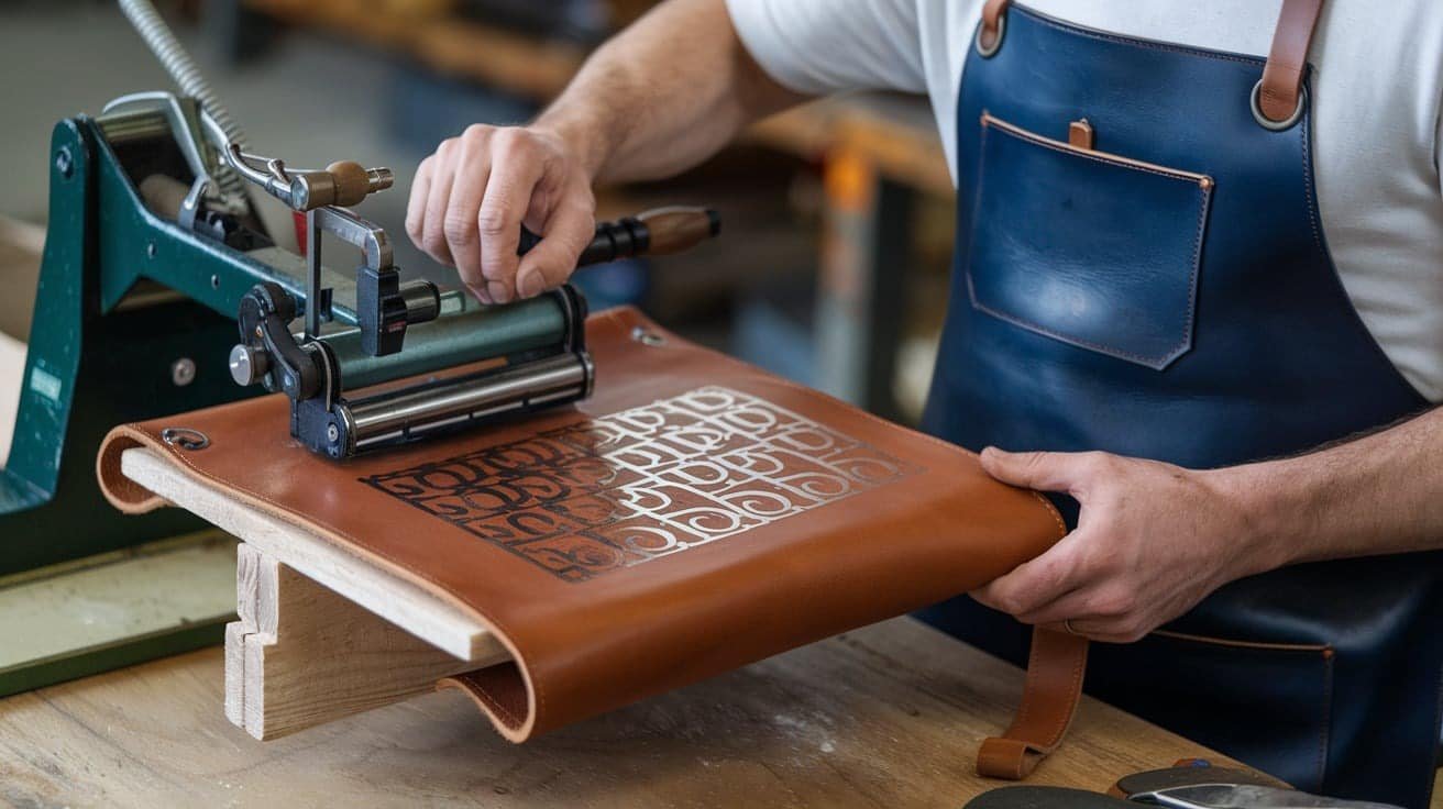 The Art of Foil Stamping on Leather Aprons 3 The Art of Foil Stamping on Leather Aprons
