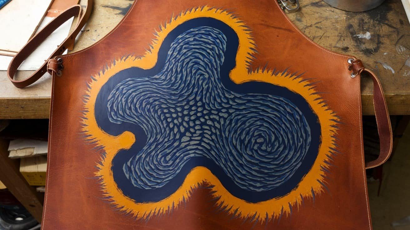 Mastering Edge Painting on Leather Aprons 2 "Mastering Edge Painting on Leather Aprons