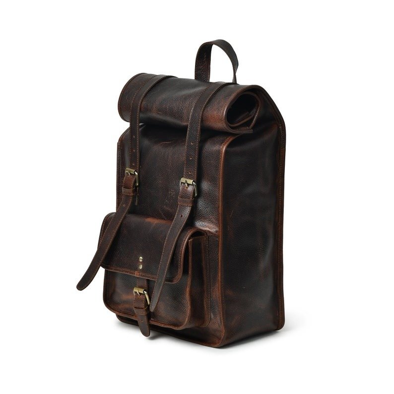 15 Leather Rolltop Backpack for Men-Premium Travel & Laptop Bag - Copy 15 Leather Rolltop Backpack for Men-Premium Travel & Laptop Bag2