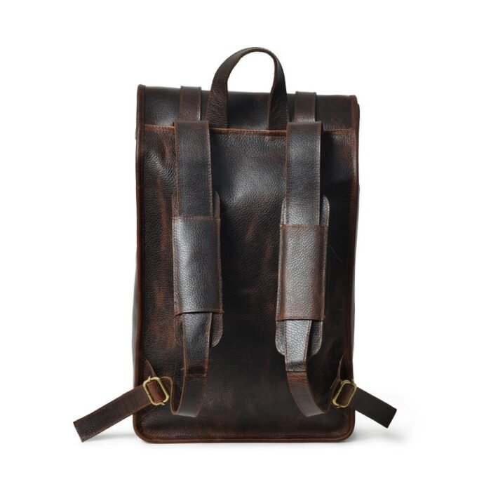 Leather Rolltop Backpack-Custom Laptop & Travel Bag for Men & Women