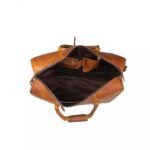 20-Inch Buffalo Leather Travel Duffle Bag