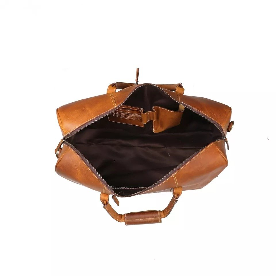 20-Inch Buffalo Leather Travel Duffle Bag1 20-Inch Buffalo Leather Travel Duffle Bag