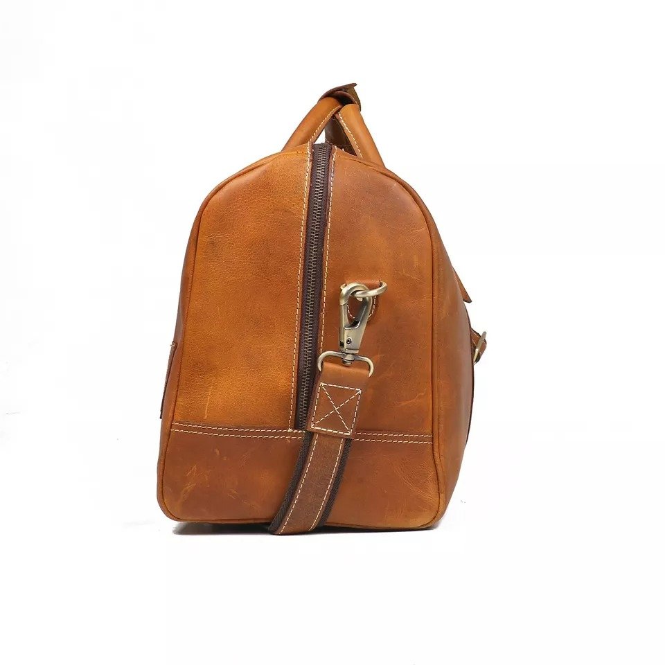 20-Inch Buffalo Leather Travel Duffle Bag3 20-Inch Buffalo Leather Travel Duffle Bag