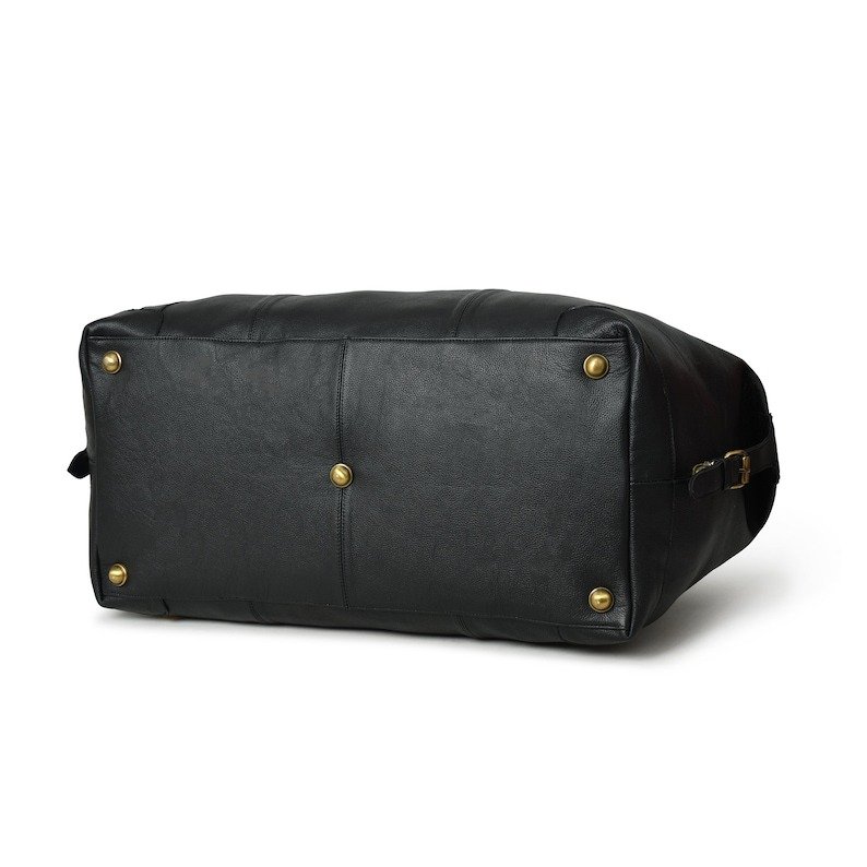 Black Leather 40L Duffle Bag - Custom Weekender Carry-On - Perfect Gift for Him2 Black Leather 40L Duffle Bag-Custom Weekender Carry-On-Perfect Gift for Him