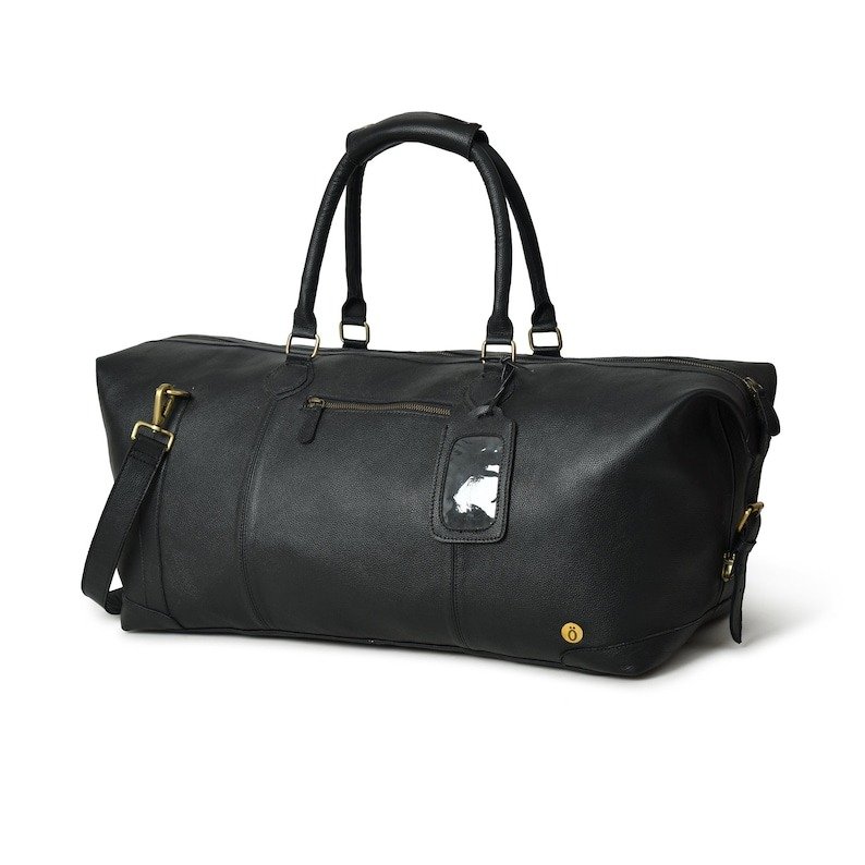 Black Leather 40L Duffle Bag - Custom Weekender Carry-On - Perfect Gift for Him4 Black Leather 40L Duffle Bag-Custom Weekender Carry-On-Perfect Gift for Him