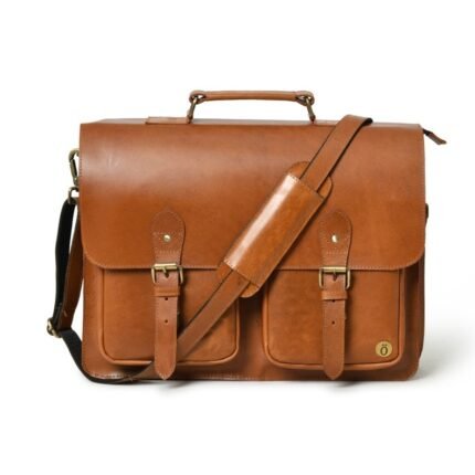 Christmas Gifts for Men-Handmade Leather Laptop Bag & Briefcase