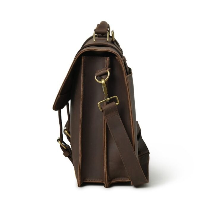 Custom 15” Leather Laptop Messenger Bag