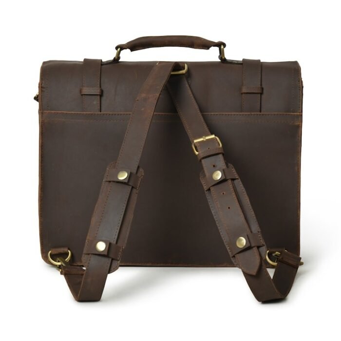 Custom 15” Leather Laptop Messenger Bag