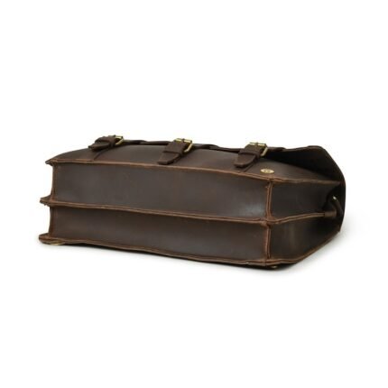 Custom 15” Leather Laptop Messenger Bag