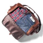 Custom Hunter Brown Leather Duffel – Vintage Look Weekend Travel Bag & Valentine’s Gift