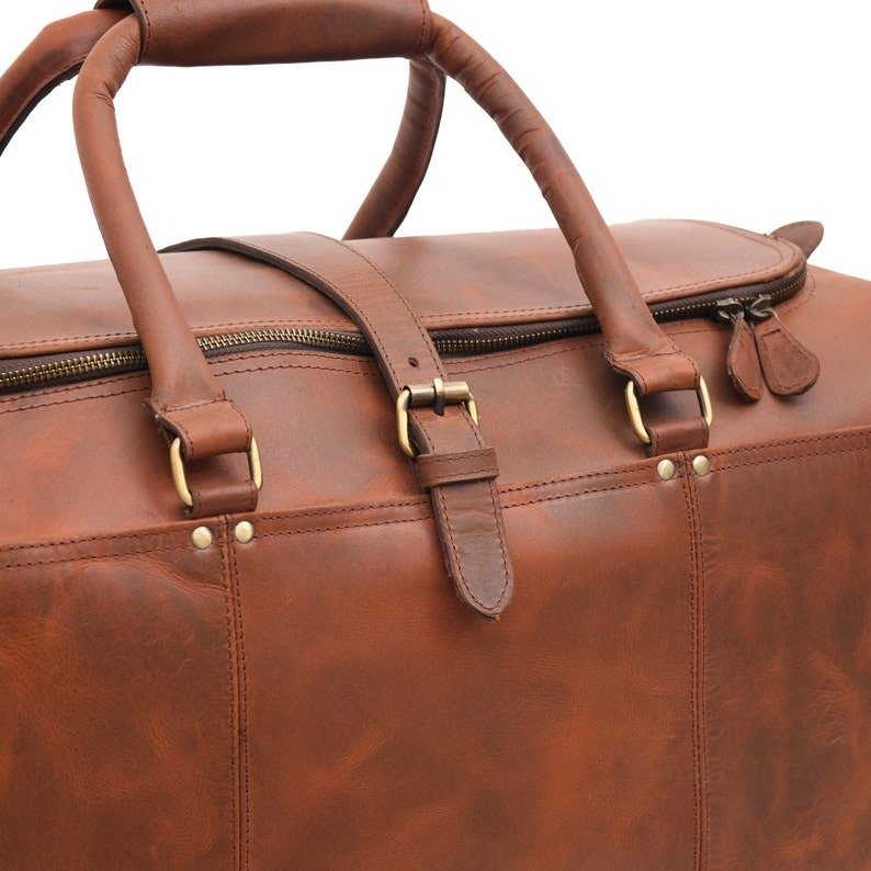 Custom Leather Duffle Bag-Ideal Father's Day Gift6 Custom Leather Duffle Bag-Ideal Father's Day Gift