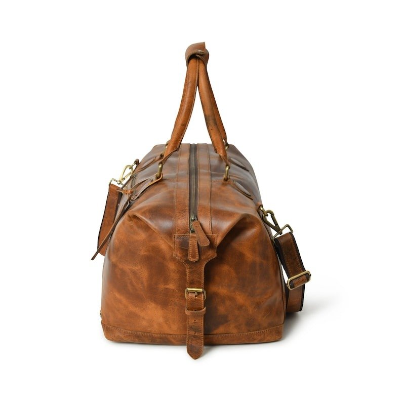 Custom Leather Duffle Bag-Perfect Weekend Travel & Gym for Men2 Custom Leather Duffle Bag-Perfect Weekend Travel & Gym for Men
