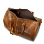 Custom Leather Travel Bag-Brown Men’s Duffle & Gym Bag