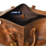 Custom Leather Travel Bag-Brown Men’s Duffle & Gym Bag