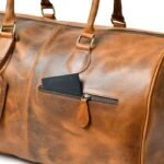 Custom Leather Travel Bag-Brown Men’s Duffle & Gym Bag