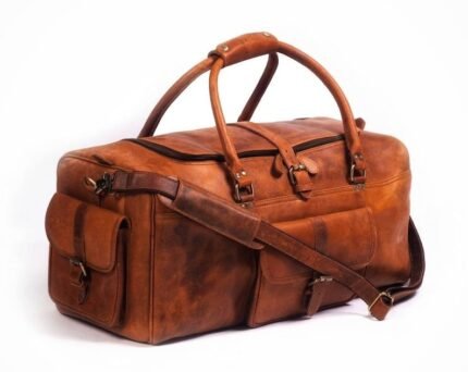Custom Leather Travel Bag-Weekender & Carry-On for Men-Great Christmas Gift
