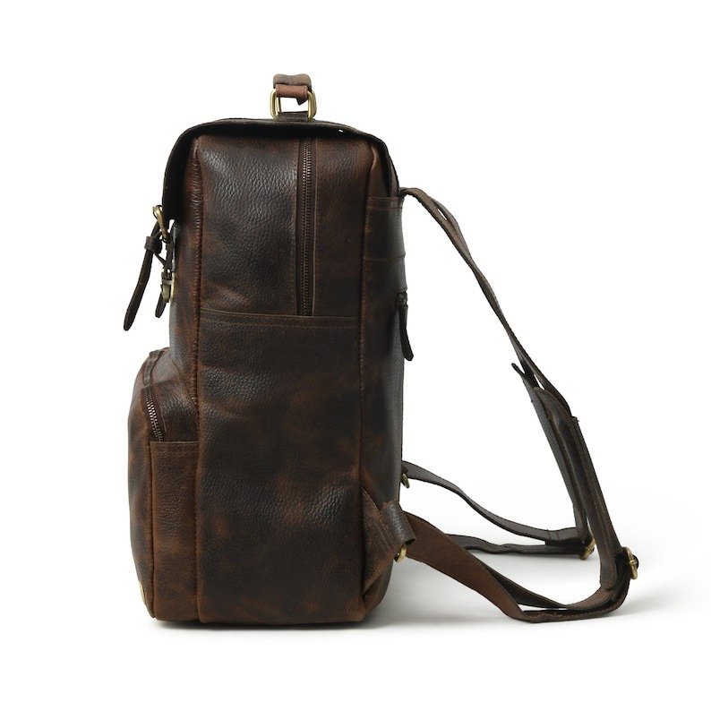 Custom Monogram Leather Backpack-Handmade Laptop Bag for Men & Women1 Custom Monogram Leather Backpack-Handmade Laptop Bag for Men & Women