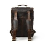 Custom Monogram Leather Backpack-Handmade Laptop Bag for Men & Women