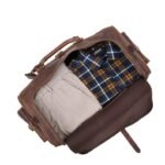 Durable Leather Travel Bag-Custom Retro Weekender for Men & Women