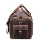 Durable Leather Travel Bag-Custom Retro Weekender for Men & Women