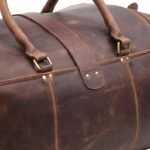 Durable Leather Travel Bag-Custom Retro Weekender for Men & Women