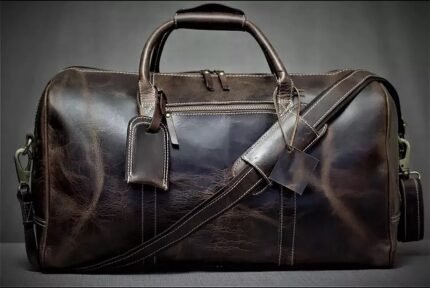 Full Grain Leather Travel Duffle Bag