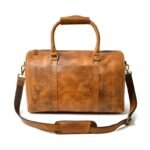 High-Quality Leather Duffel Bag-Brown Gym & Travel Bag-Personalized Gift for Him