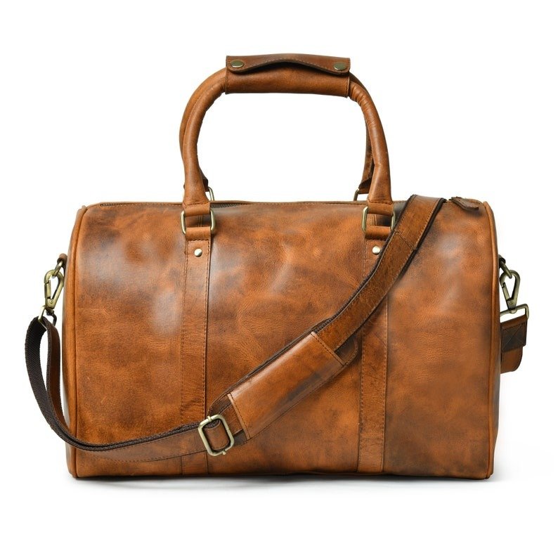 High-Quality Leather Duffel Bag-Brown Gym & Travel Bag-Personalized Gift for Him2 High-Quality Leather Duffel Bag-Brown Gym & Travel Bag-Personalized Gift for Him