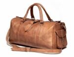 Leather Duffle Bag Men Travel Genuine Gym Luggage Overnight Vintage Weekender