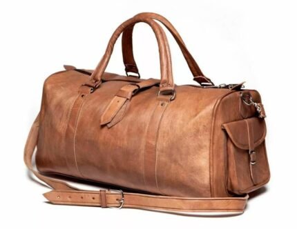 Leather Duffle Bag Men Travel Genuine Gym Luggage Overnight Vintage Weekender