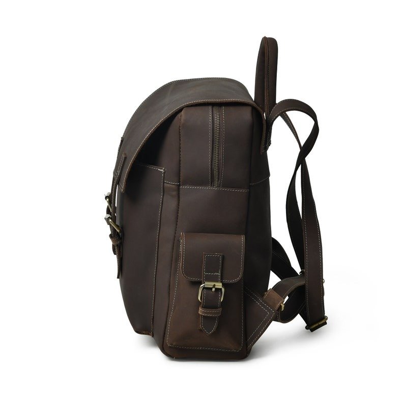 Leather Laptop Backpack-Personalized Rucksack for Her-Handmade Brown Travel Bag2 Leather Laptop Backpack-Personalized Rucksack for Her-Handmade Brown Travel Bag